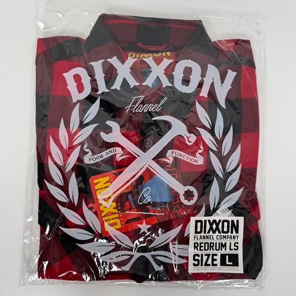 Dixxon Flannel REDRUM 2020 Red Black Plaid Long Sleeve - Limited Edition - Picture 7 of 7